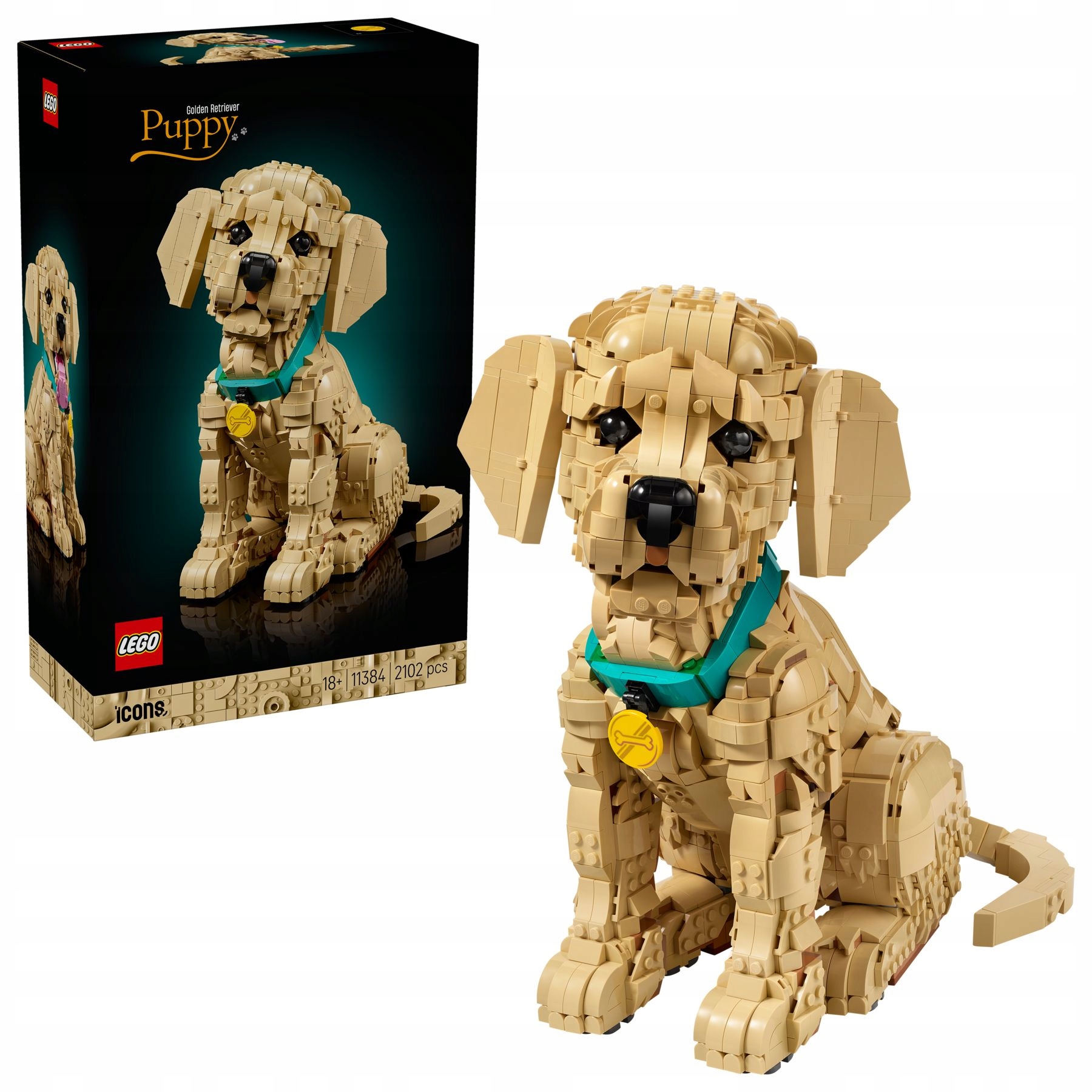 LEGO ICONS 11384 Szczeniak Golden Retriever Pies