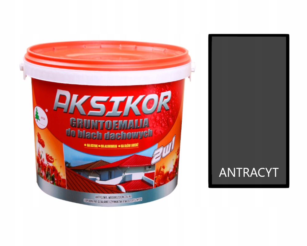 FARBA AKSIKOR NA DACH ANTRACYT RAL7024 10 L