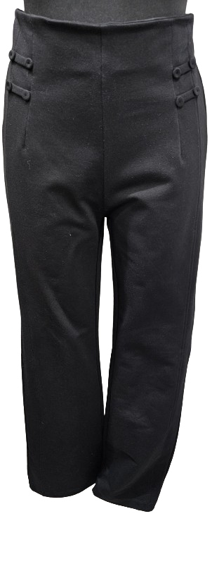 Elegantní Bavlněné Kalhoty Typu Sailor – Vysoký Pas – vel. S/m-ciocco Turecko