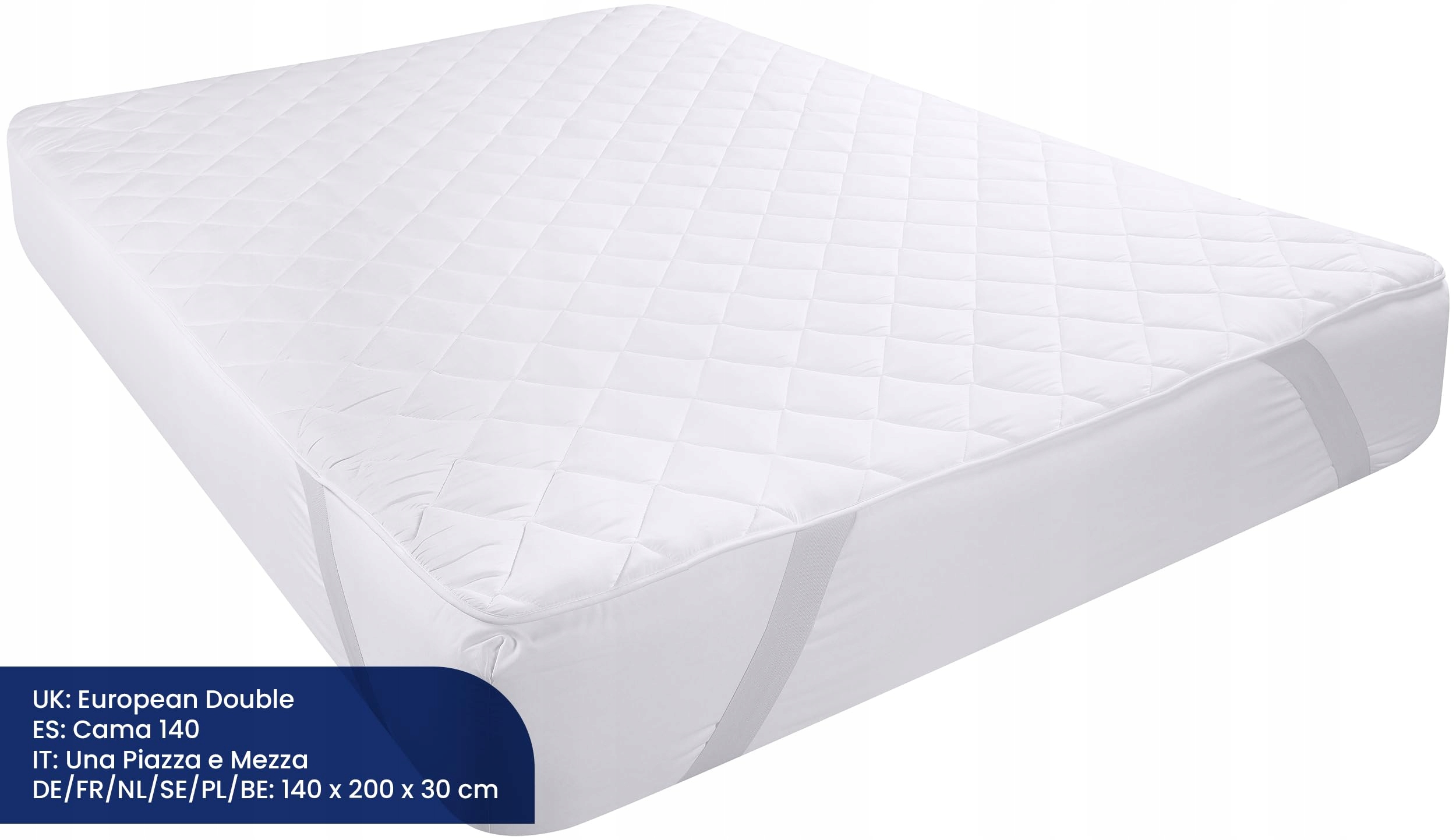 UTOPIA BEDDING Pikowana Nakładka Na Materac 140x200 cm Mikrofibra — miniatura 2