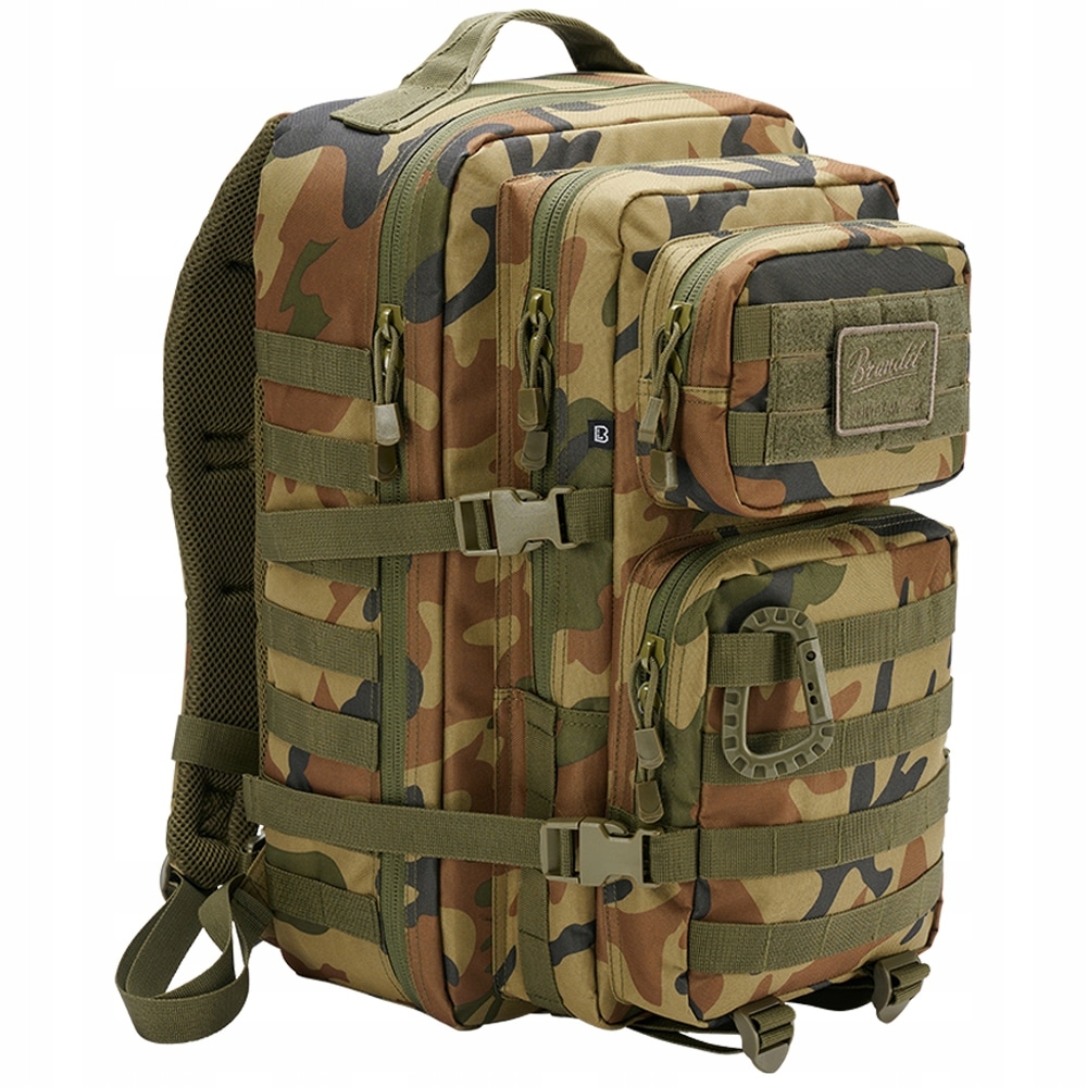 Brandit Assault Pack Velký 40L Taktický vojenský Batoh Woodland
