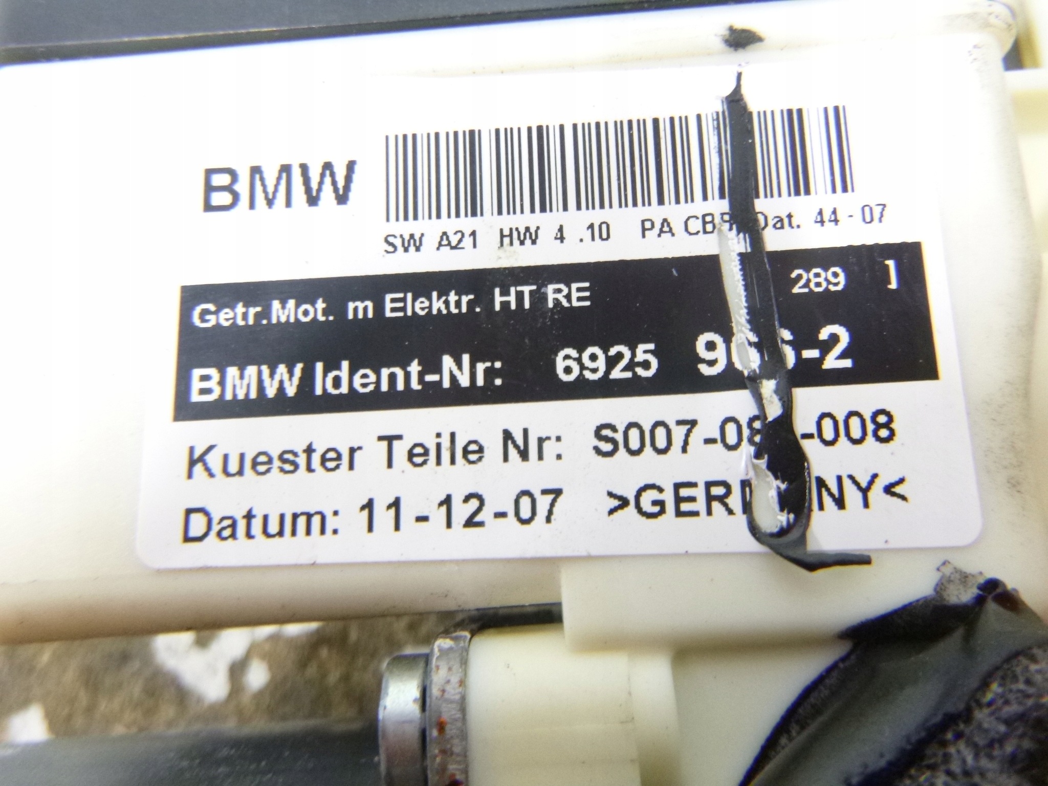 Mécanisme Vitre Arrière Droite BMW X3 E83 2008r. 6925966-2