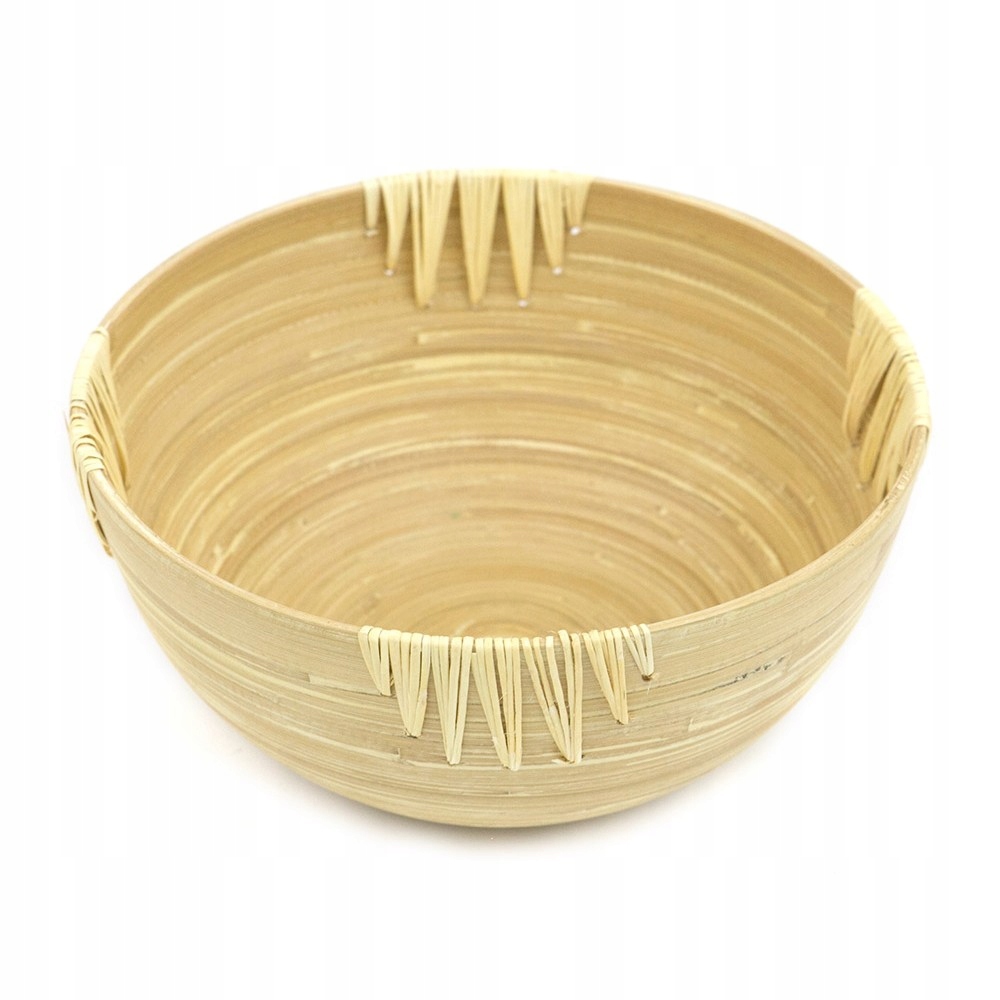 MISKA BAMBUSOWA BEŻOWA 30cm BRĄZOWA DO CHIPSÓW Marka SC