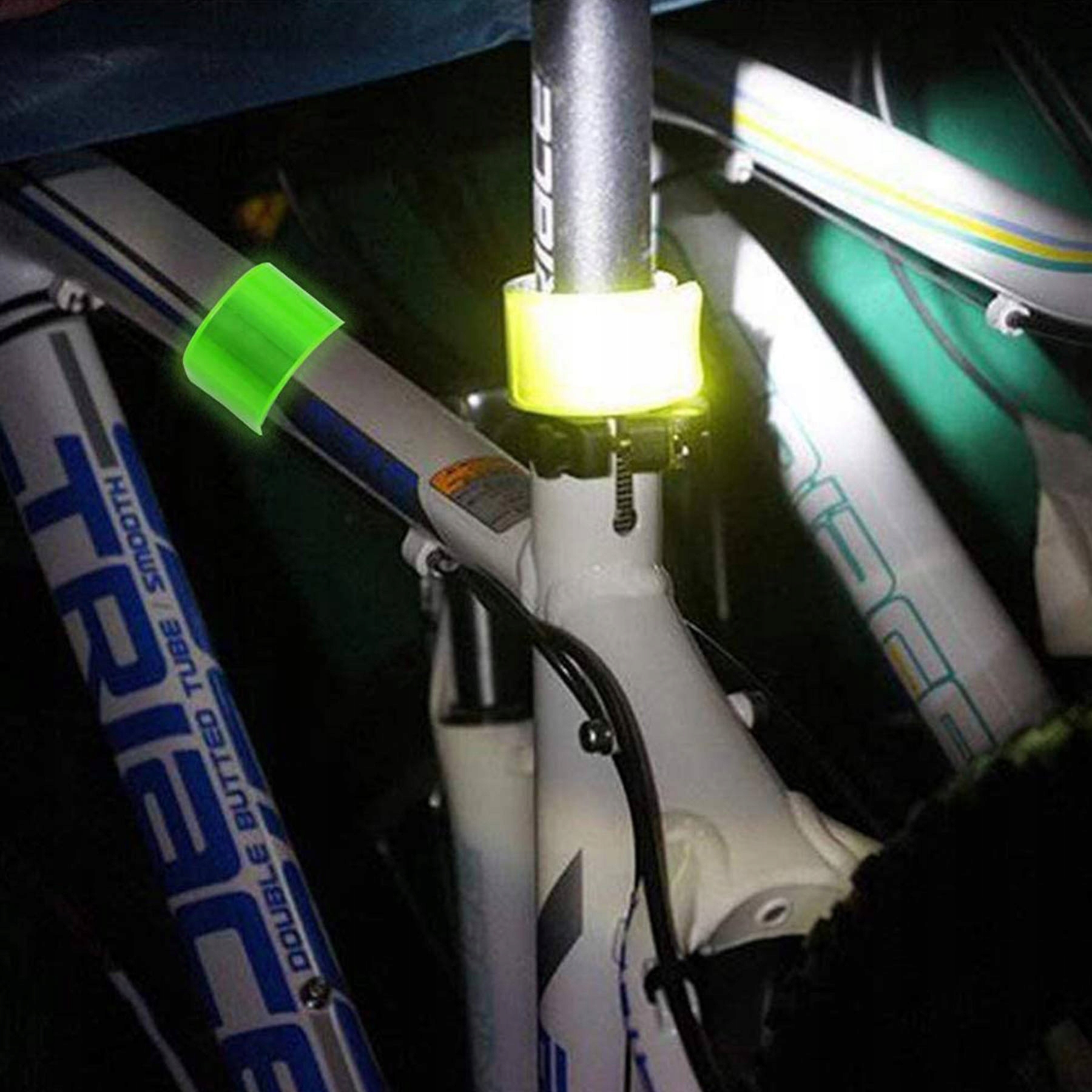 OPASKA ODBLASKOWA BEZPIECZEŃSTWA SAMOZACISKAJĄCA na rękę nogę do plecaka Model OPASKA