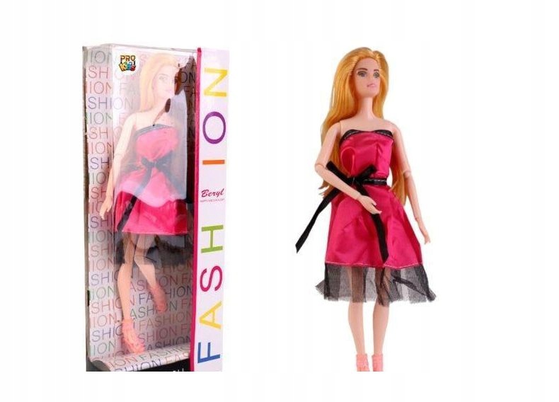 LALKA BERYL FASHION SUKIENKA Z CZARNYMI AKCENTAMI