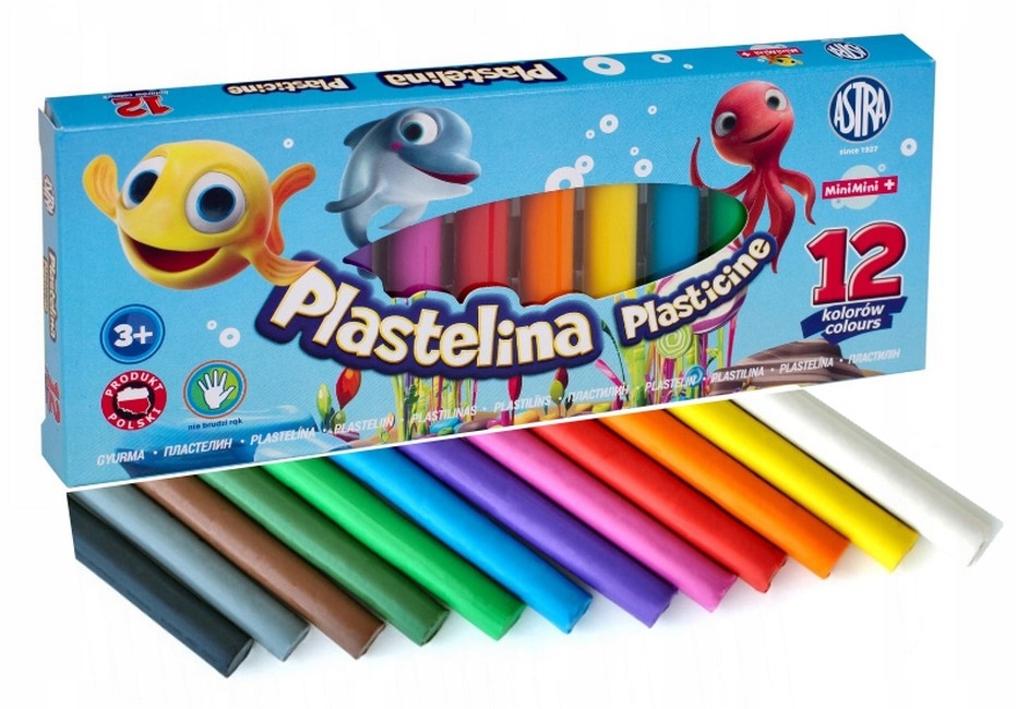 

Mini Mini Astra Plastelina Szkolna 12 Kol z rybką