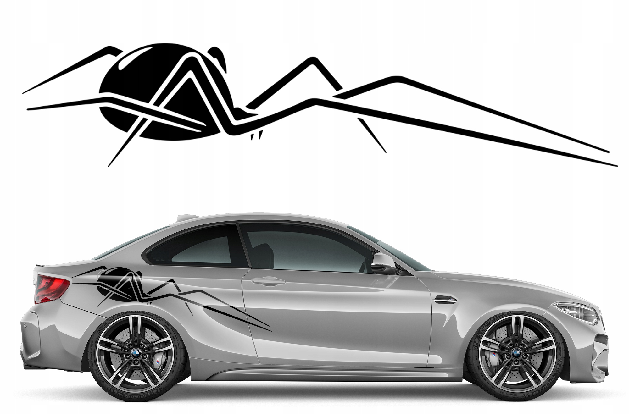 Samolepka auto Spider 35x168