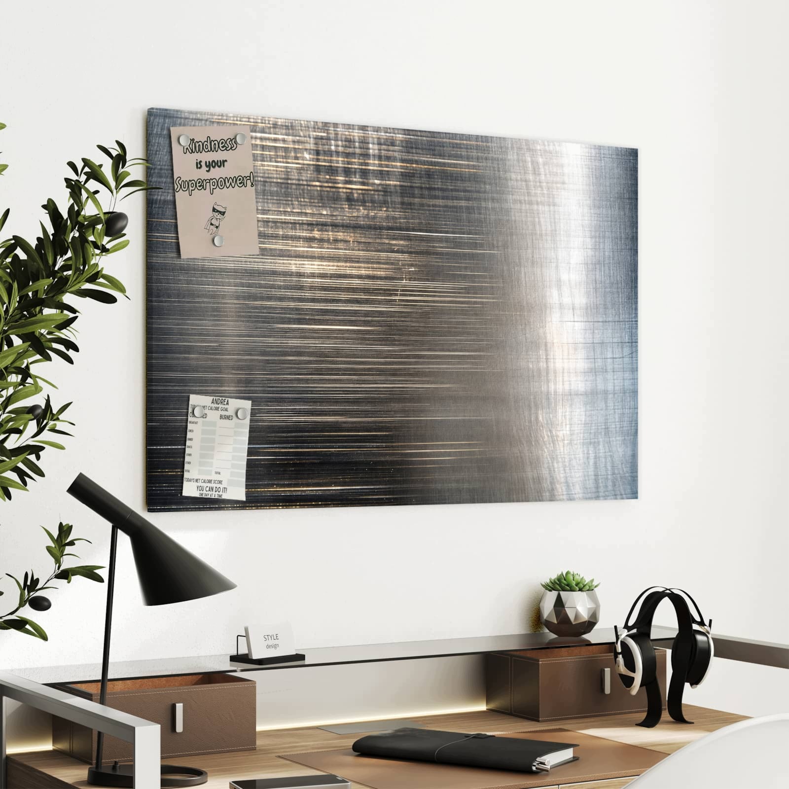 Magnetická tabule Zadrapane Textura 90 × 60 cm