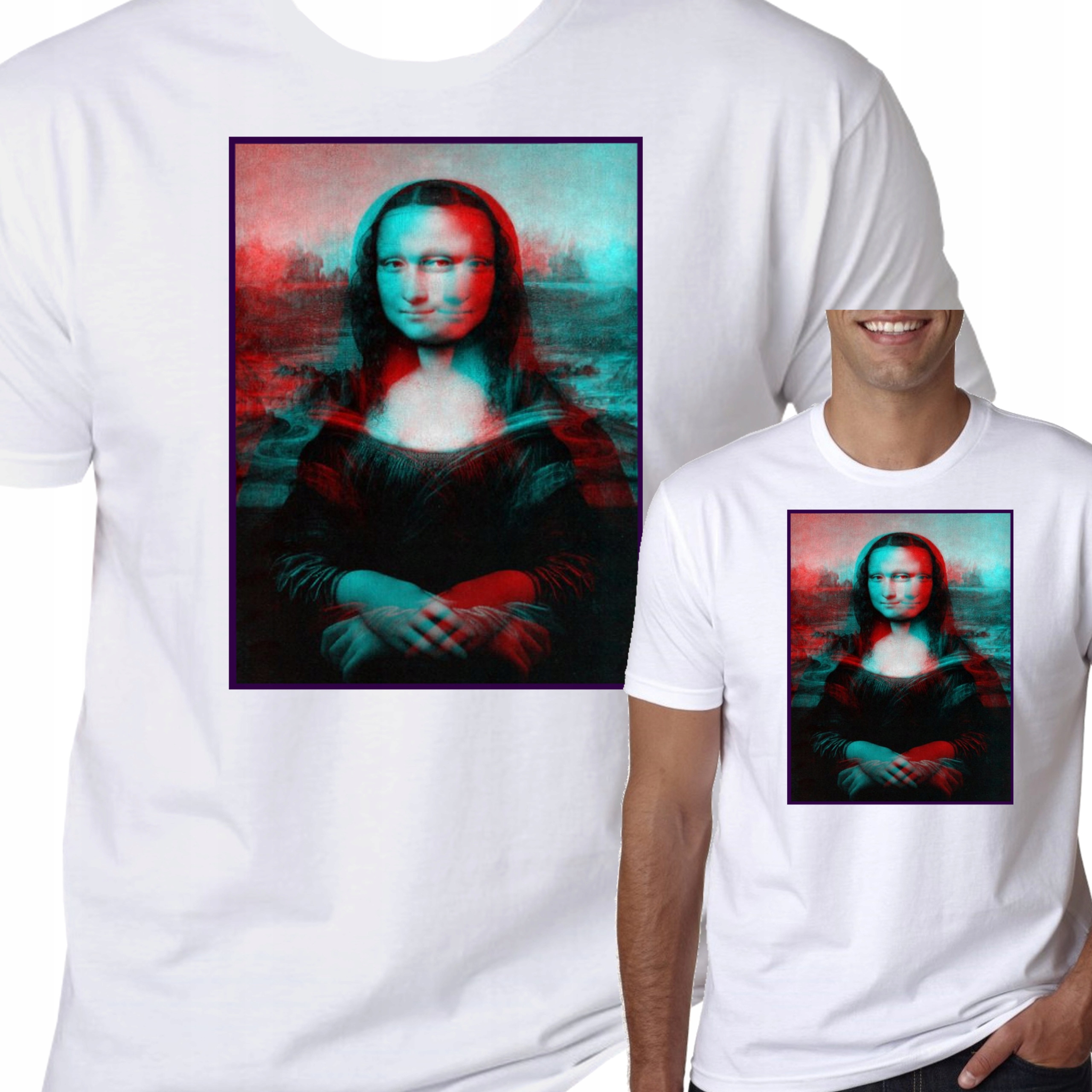 

Koszulka Męska Mona Lisa Śmieszna Prezent L 2086