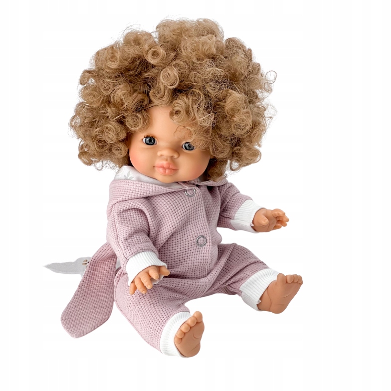 Ubranka dla lalek Miniland 38 cm, Minikane 34, kombinezon królicze uszy, ró