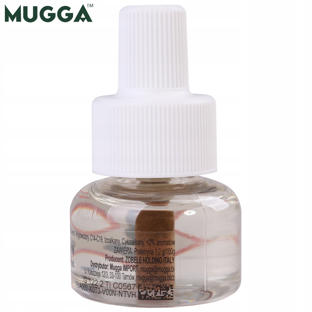 MUGGA NA KOMARY OWADY WKŁAD ZAPASOWY 35ml 45 nocy Marka Mugga