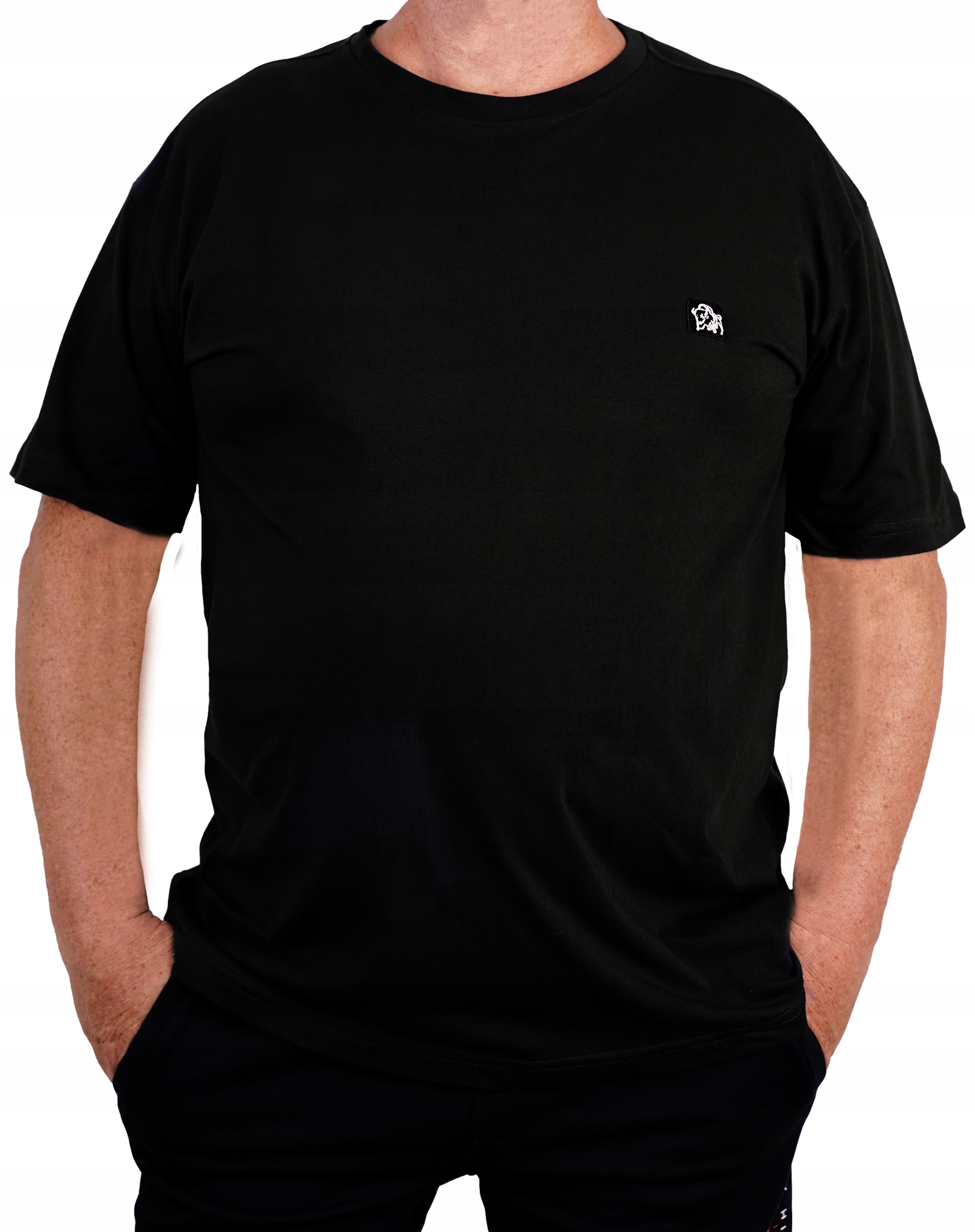 

T-shirt Czarny Bawełniany Koszulka Duża Jakość 3XL