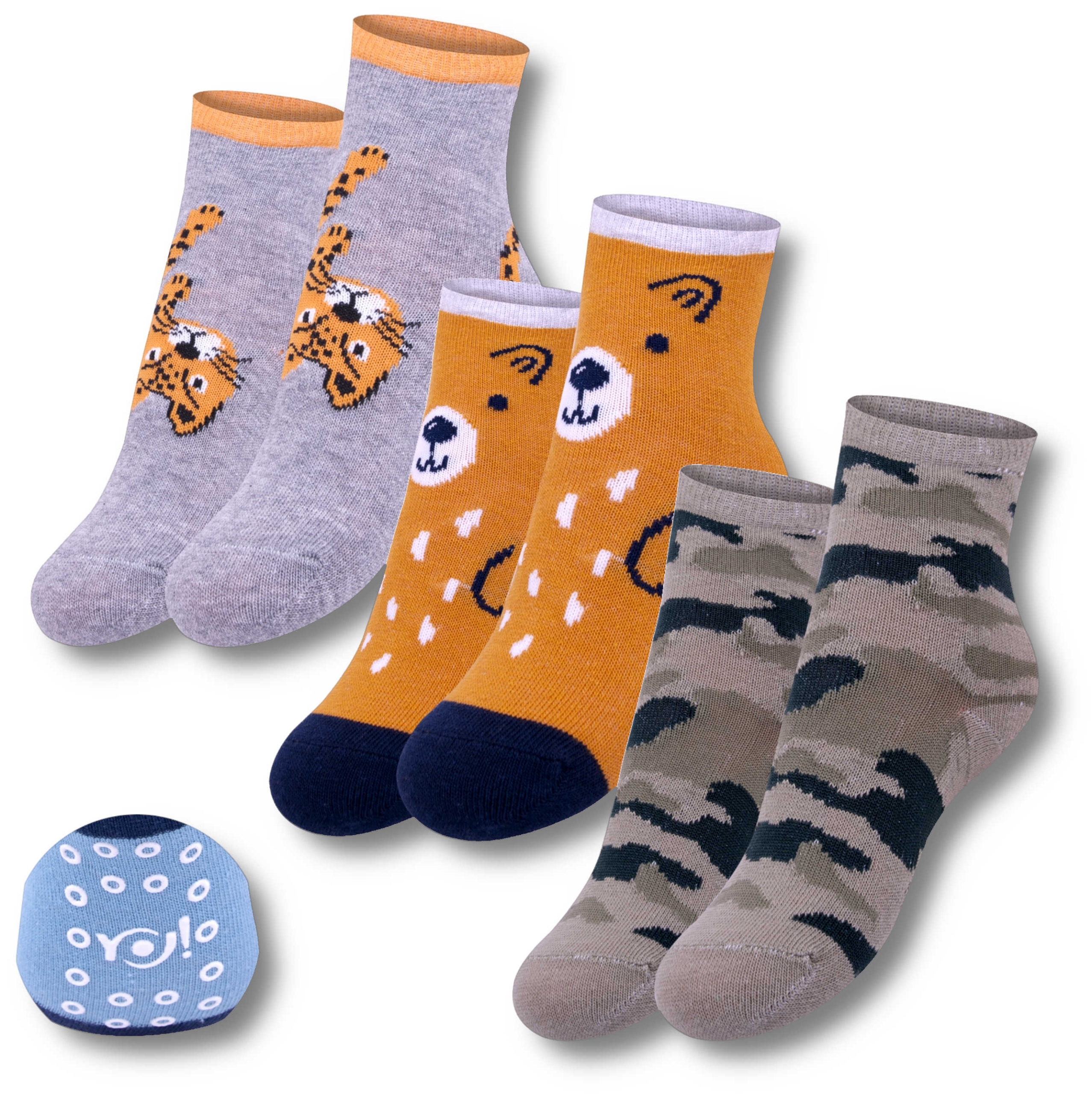 

3-PAK Skarpetki Antypoślizgowe z Abs 27-30 bawełna