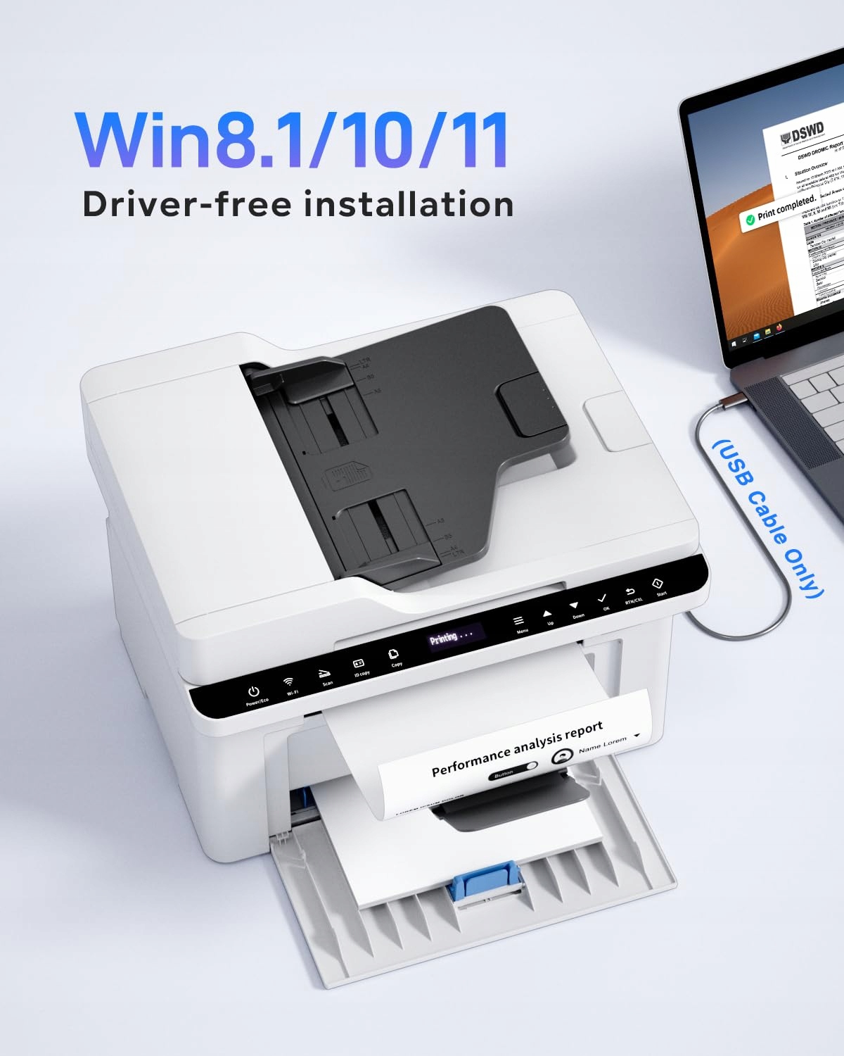 PANTUM BM2300AW BM2309AW Laserowe Urządzenie Wielofunkcyjne A4 WiFi USB — miniatura 2
