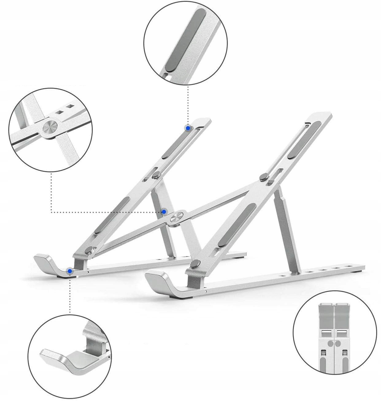 PODSTAWKA STOJAK POD LAPTOP TABLET SKŁADANY ALU 1 Waga produktu z opakowaniem jednostkowym 1 kg