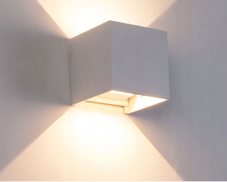 Moderní čtvercové bílé nástěnné Led svítidlo 6 W