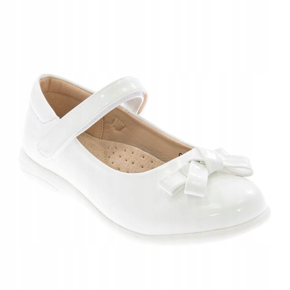 Śliczne balerinki wkładka skóra r.33 białe P2-70