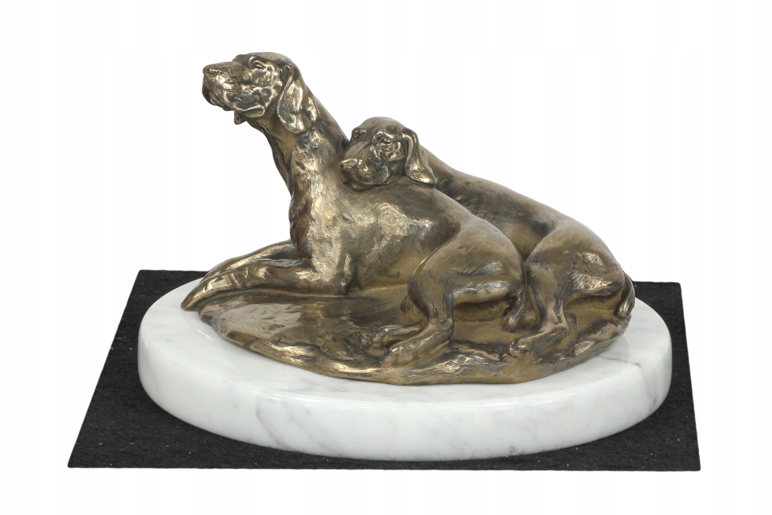 Wyżeł weimarski, Weimaraner statuetka psa, figurka na białym marmurze, tr