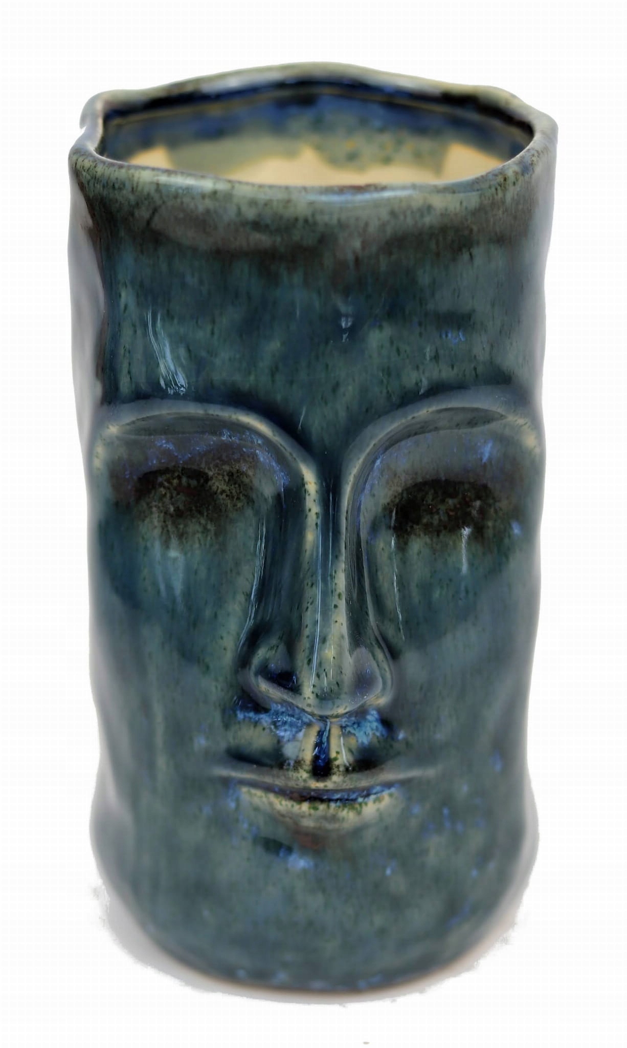 

Osłonka ceramiczna twarz niebieska 11x19cm wazon