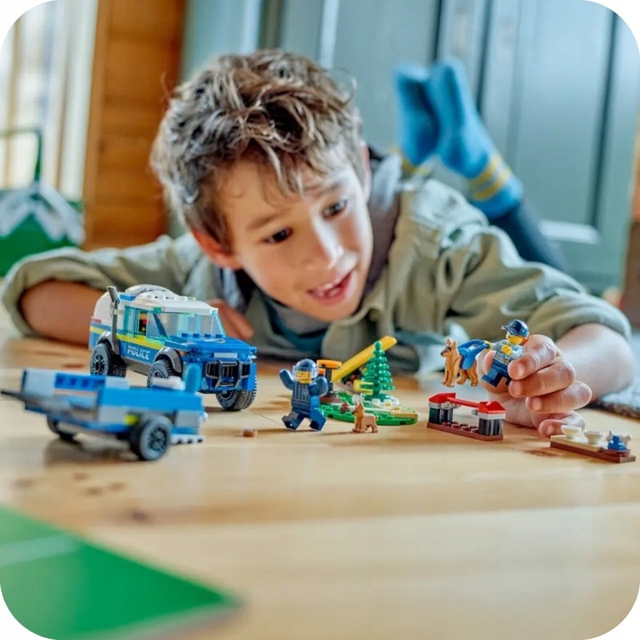 LEGO CITY SZKOLENIE PSÓW POLICYJNYCH KLOCKI LEGO POLICJA FIGURKI PREZENT Wiek dziecka 5 lat +