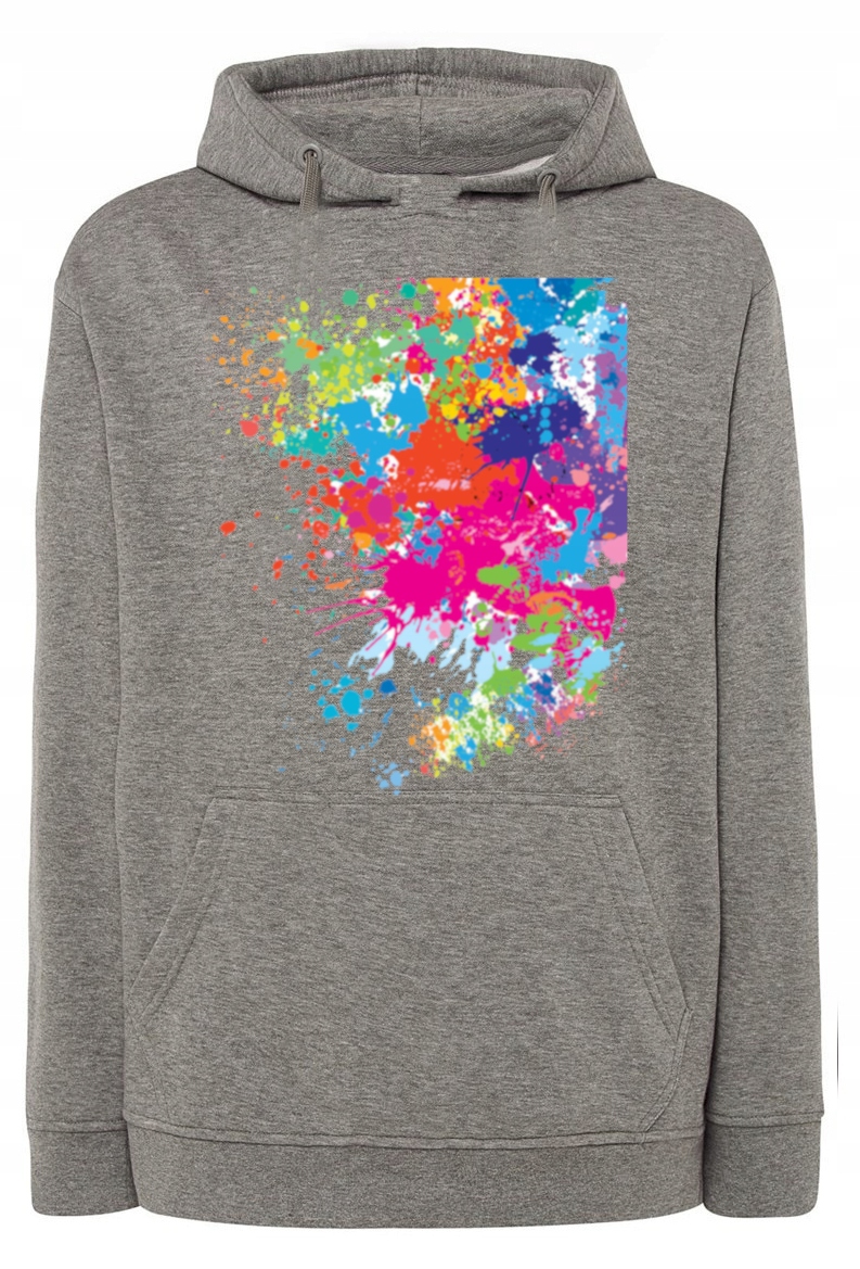 Mikina s pěkným potiskem Barvy Skvrna Abstrakce r.XL