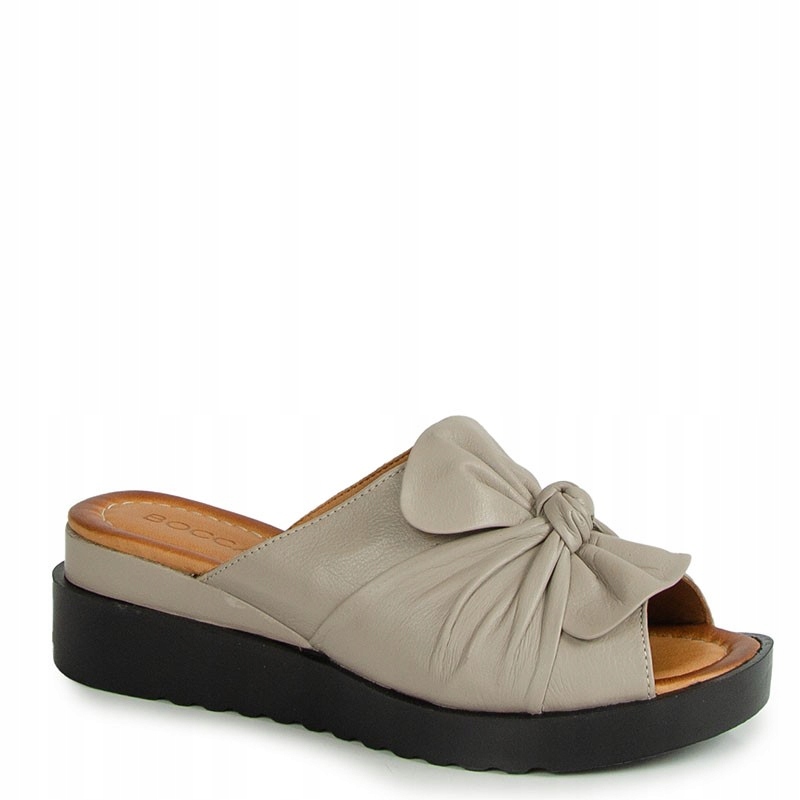 Boccato 289.755-1 Béžové Kožené Nazouváky S Mašličkou 36