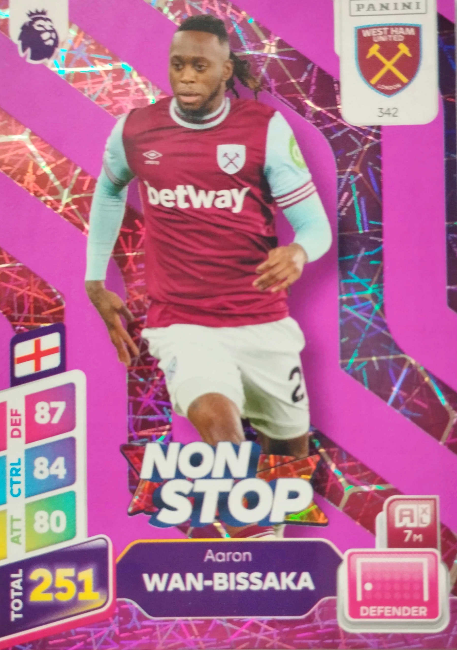 Premier League Plus 2025 Non Stop 342 purple Aaron Wan-bissaka West Ham