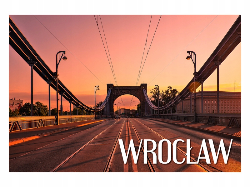 

Wrocław Most Zachód Słońca Magnes na lodówkę