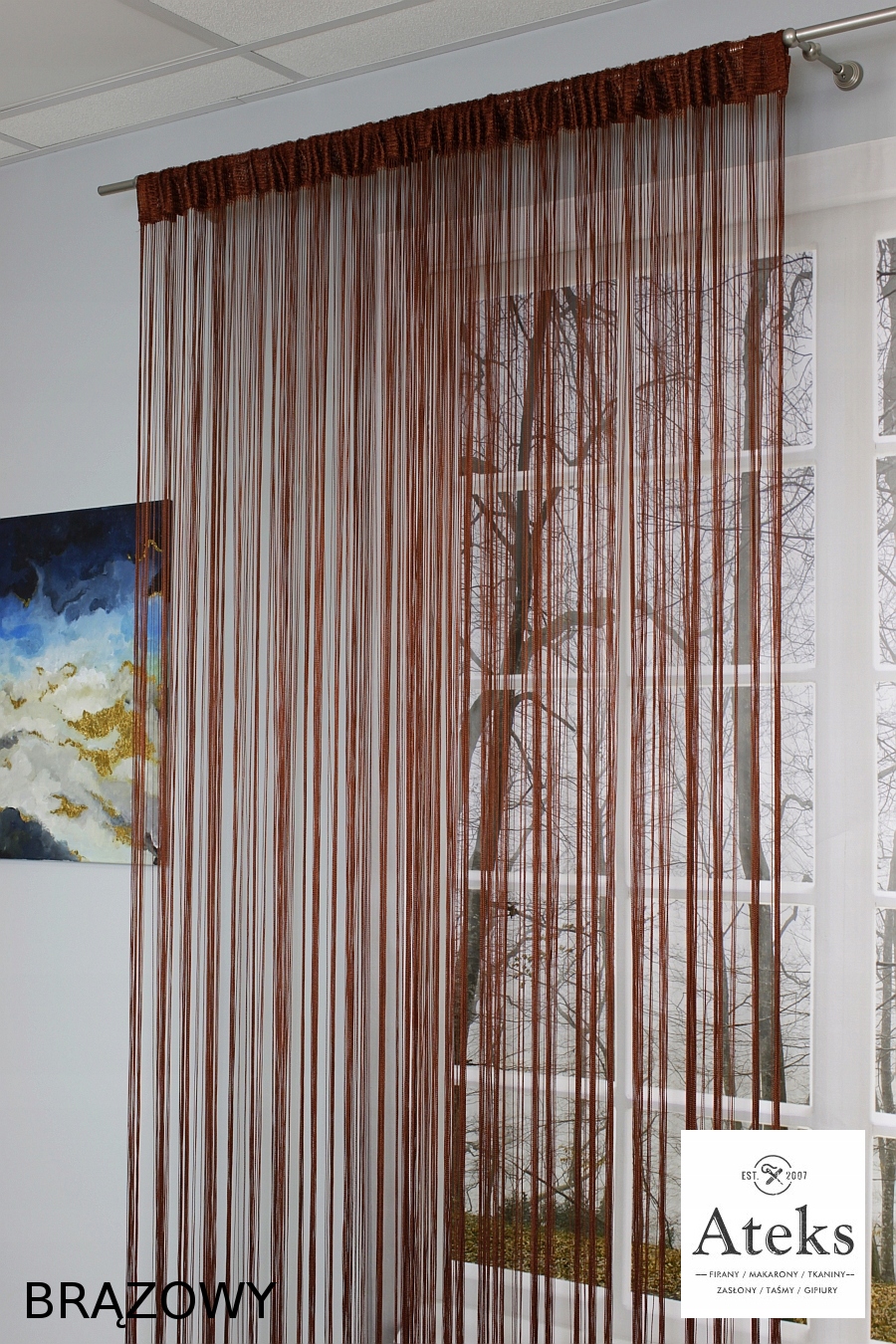 FIRANKI MAKARONY FIRANA MAKARON 100x180 brązowy Wzór gładki