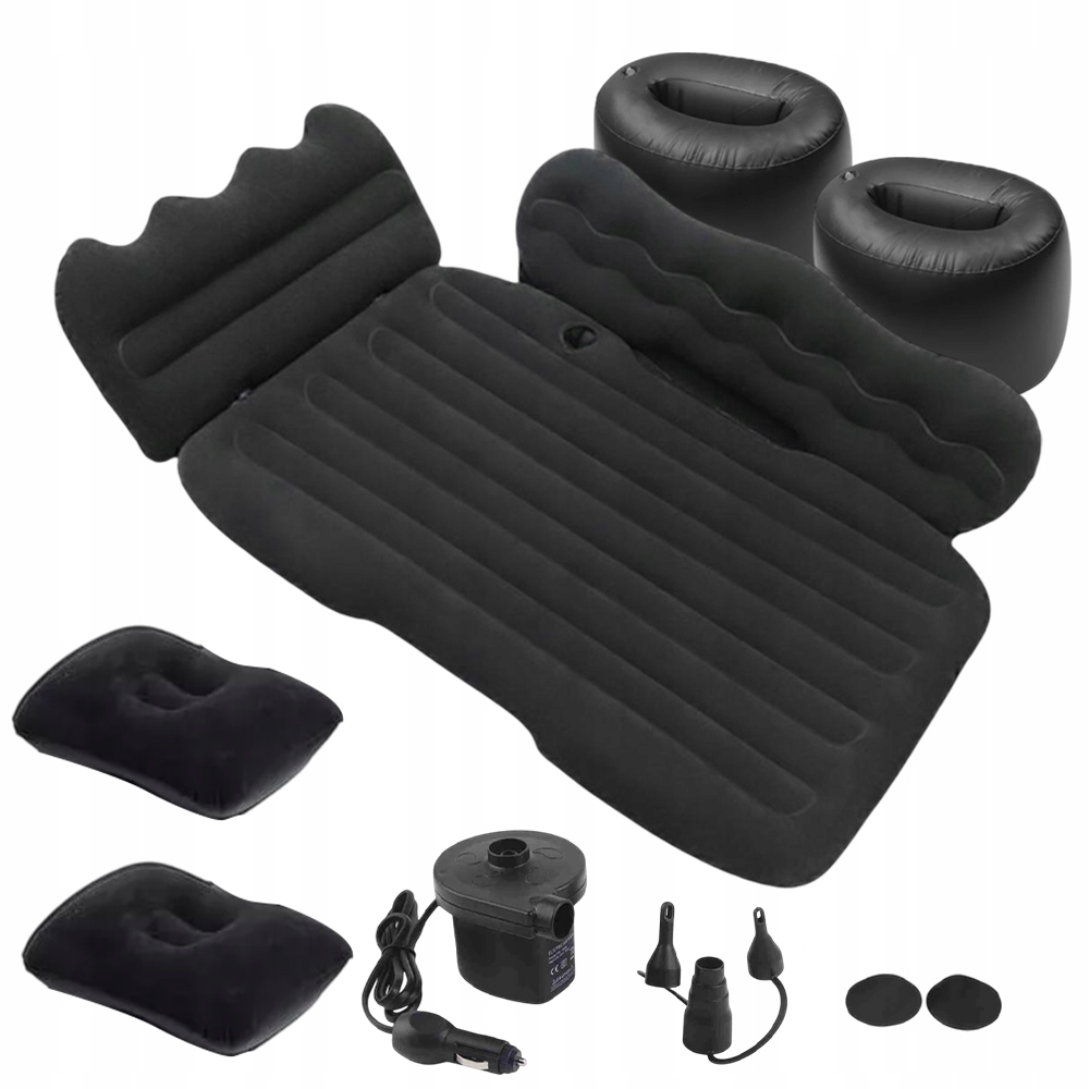 Ogólny Materac Samochodowy Suv Z Poduszkami I Pompką Nadmuchiwany Czarny