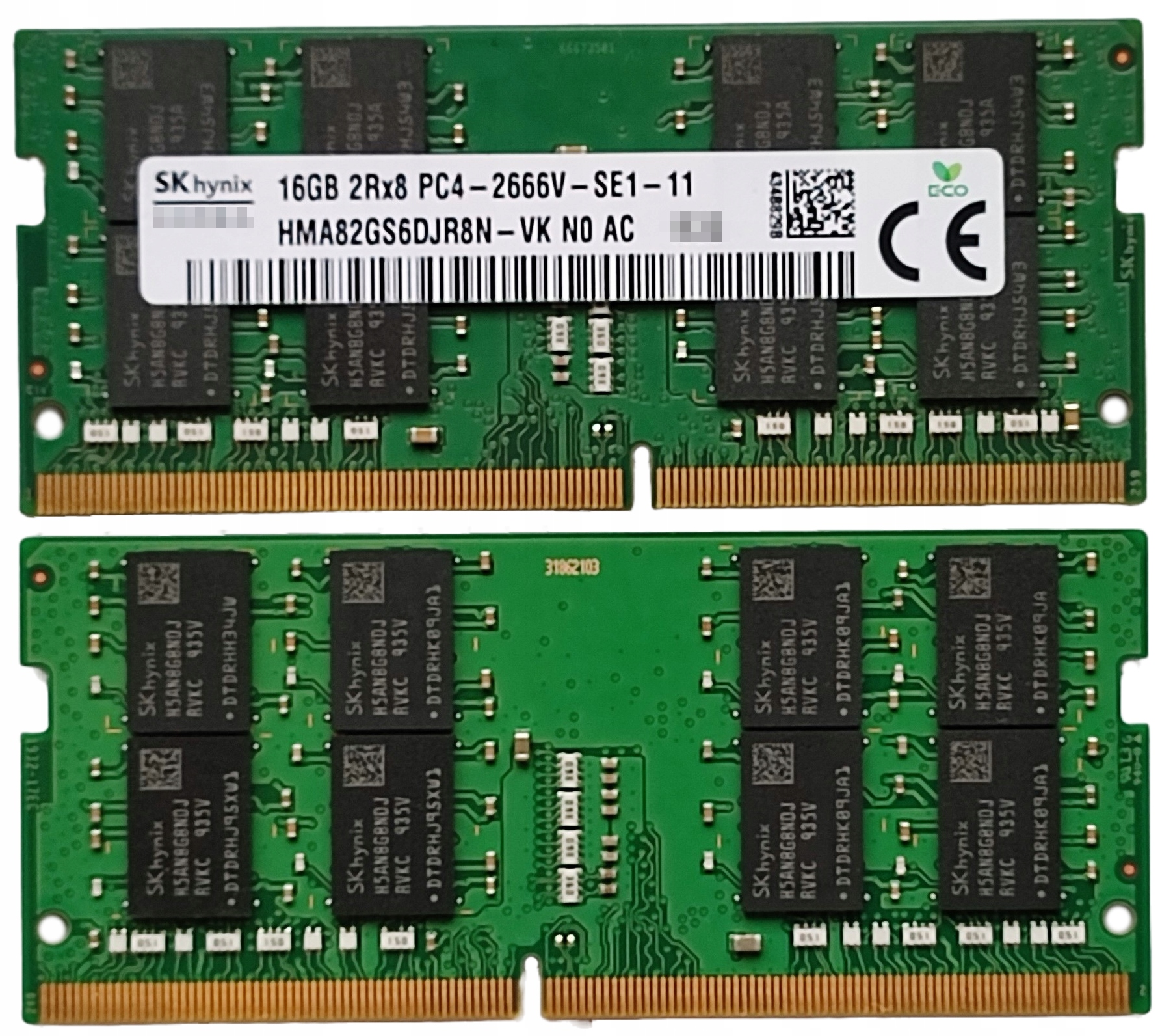 (n) 16GB 1*16GB Hynix DDR4 2666MHz 1,2V HMA82GS6DJR8N-VK