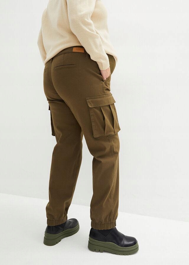 40 Bpc Bonprix Collection SPODNIE CIĄŻOWE BOJÓWKI Kolor zielony