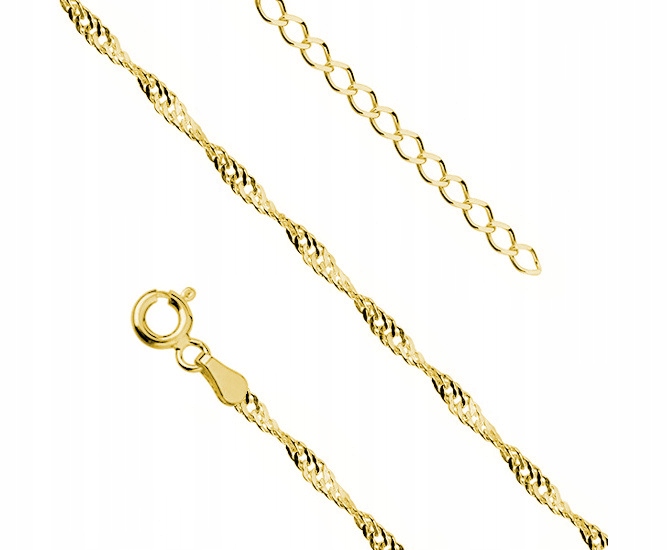 

Bransoletka Łańcuszek Na Nogę Pozłacany Singapur