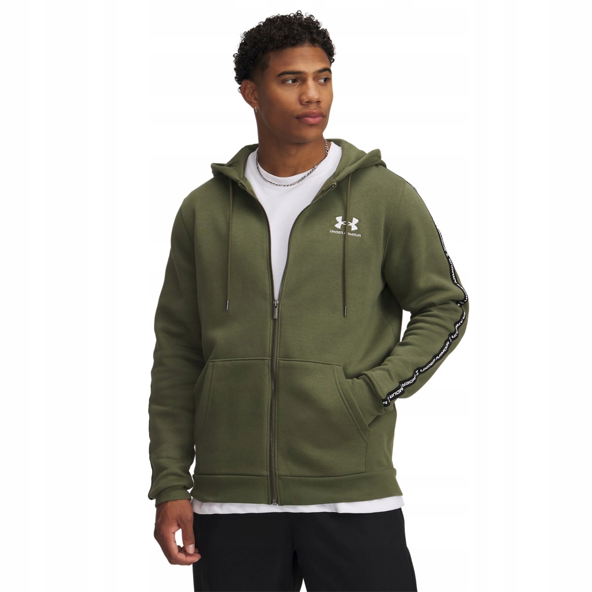 Meska bluza dresowa Under Armour Ua Icon Fleece Fz Taping Zielony XL