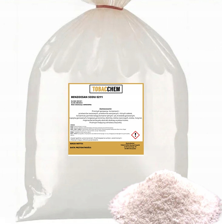 Benzoan Sodný E211 Konzervační Přípravek Proti Plísním Na Siláž 5 Kg