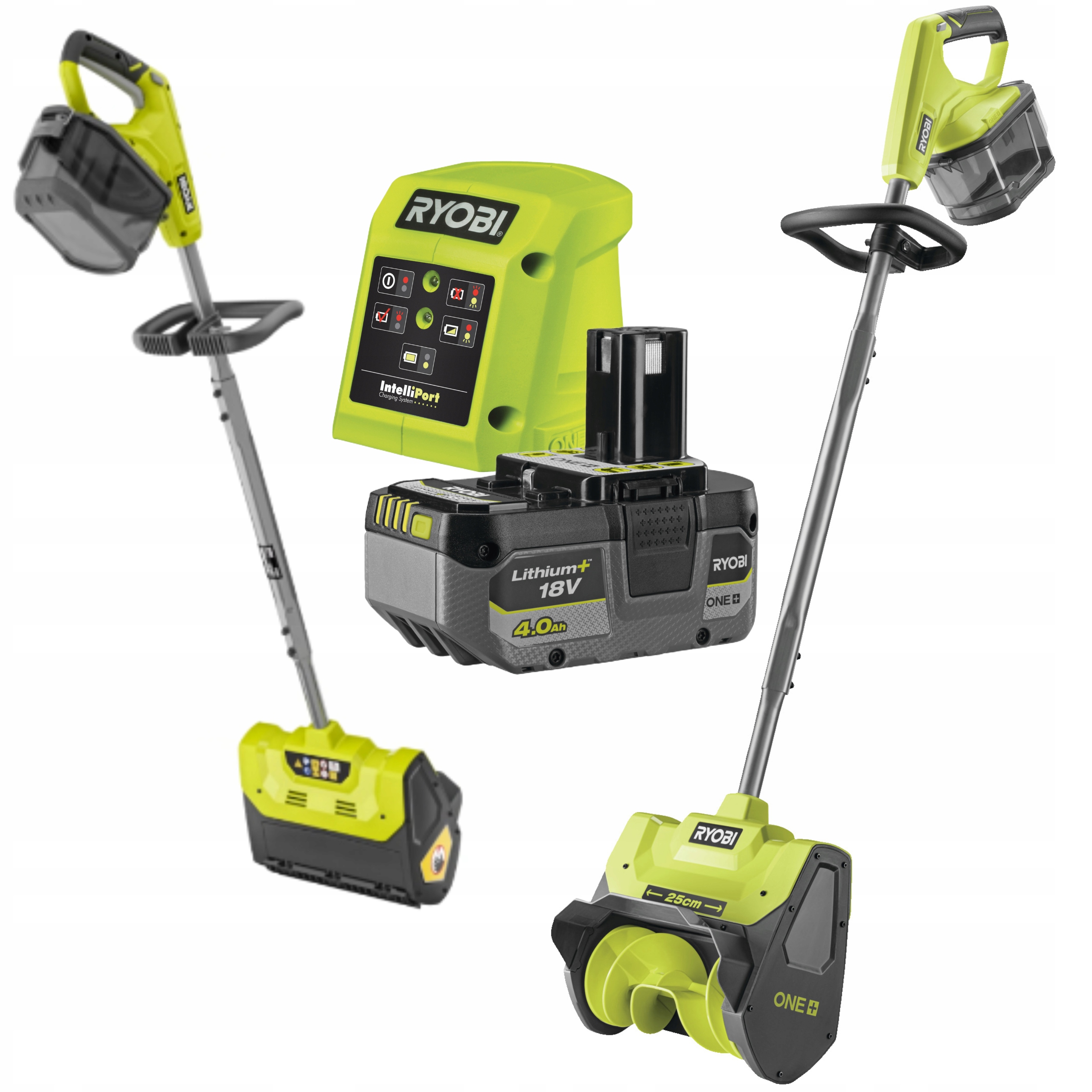 RYOBI ODŚNIEŻARKA AKUMULATOROWA 25 CM 18V ONE+ 4Ah ŁADOWARKA RY18ST25A-140