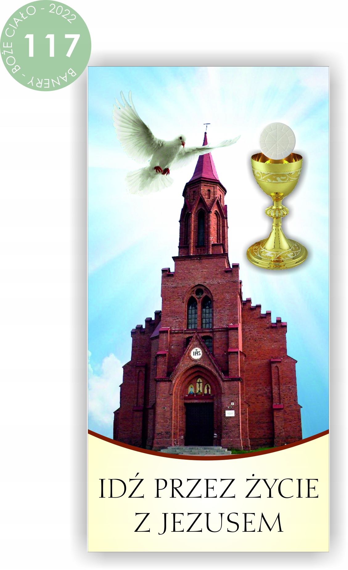 BOŻE CIAŁO Baner Plandeka 200x100 cm dekoracja