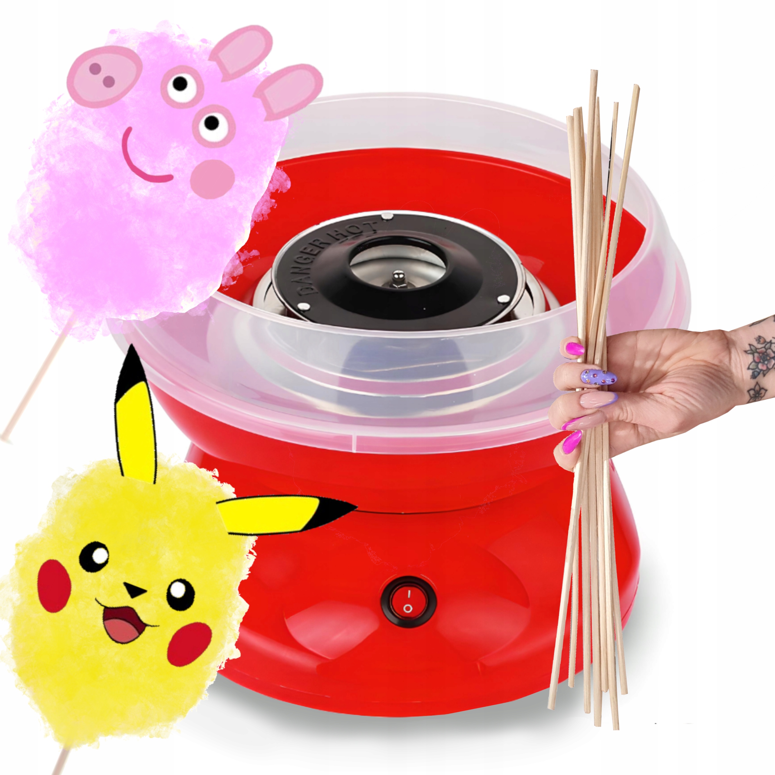 MASZYNA MASZYNKA DO WATY CUKROWEJ PIKACHU wata cukrowa prezent dla dziecka