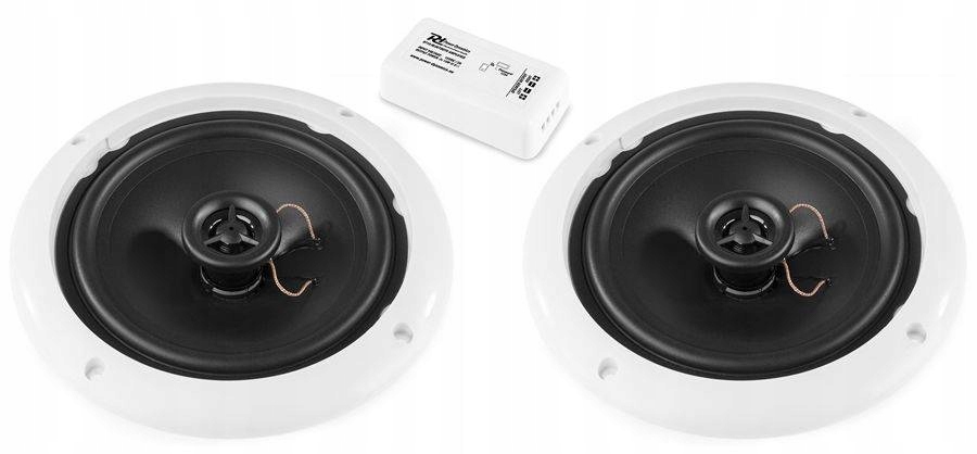 Zestaw 2x głośnik sufitowy 5''+ wzmacniacz bluetooth do domu biura Marka Power Dynamics