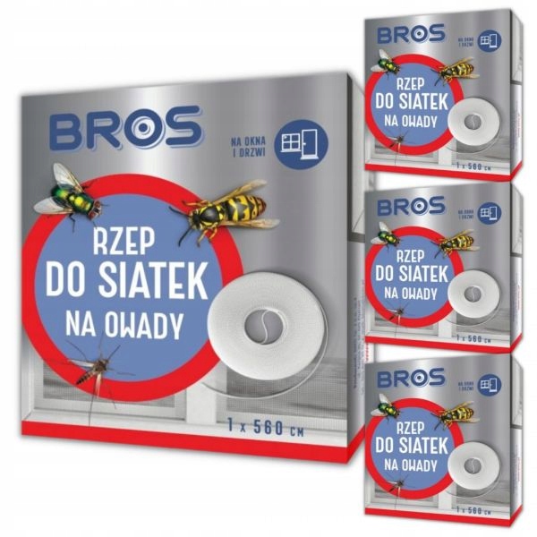 

Rzep do siatek Do Moskitiery 5,6 m Bros x 4 sztuki