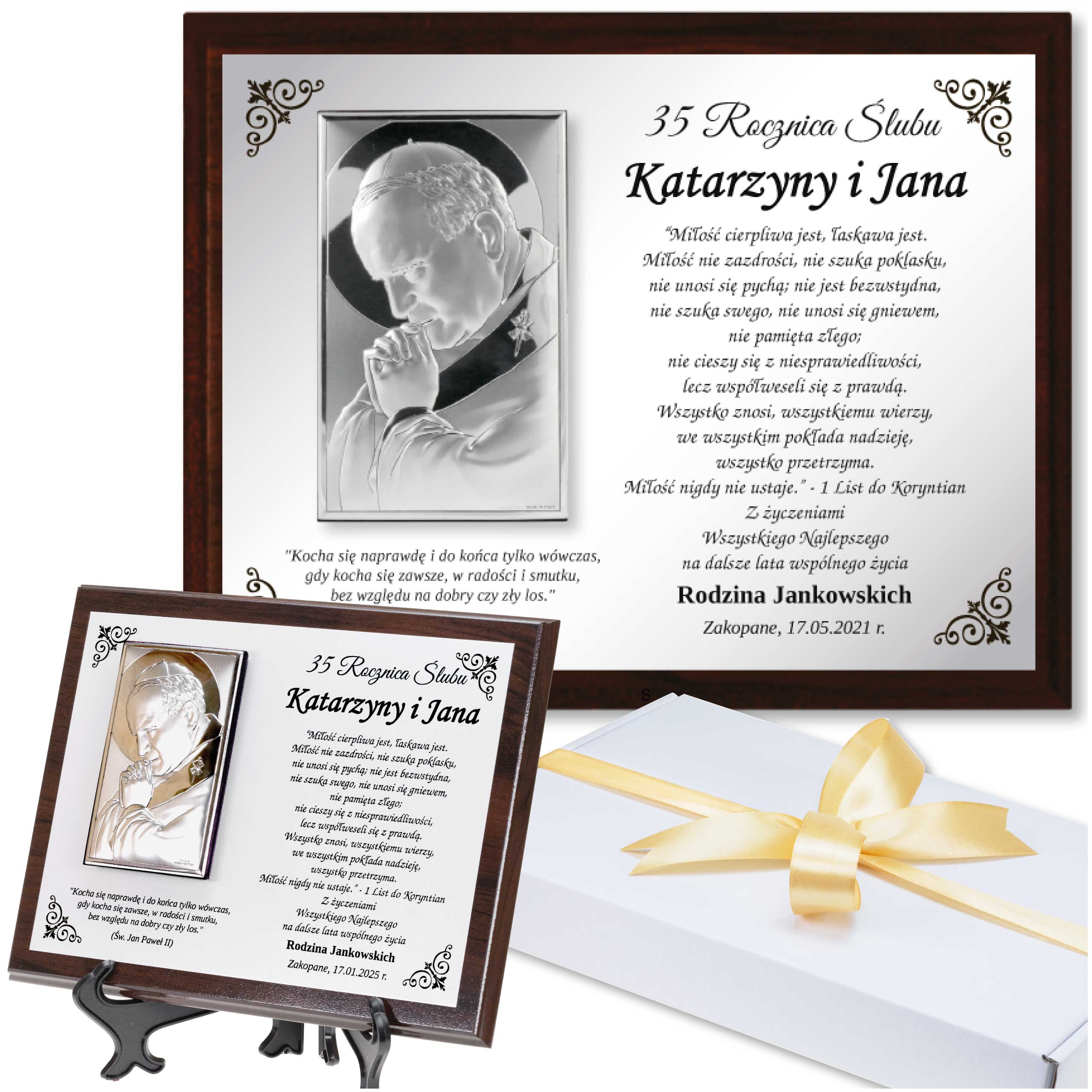 Rocznica Ślubu Jubileusz 10 15 20 25 30 40 45 50 55 Gody pudełko