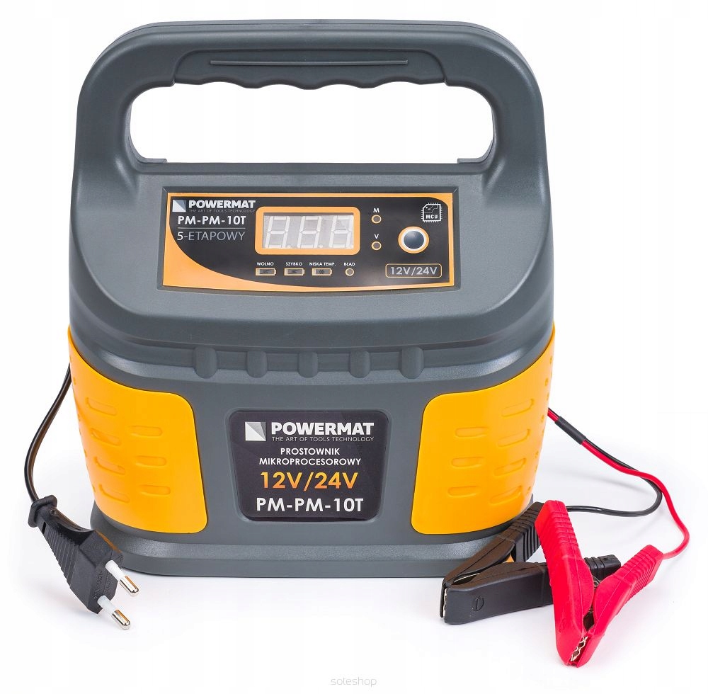 Prostownik MIKROPROCESOROWY Akumulatorowy 12V 24V Powermat