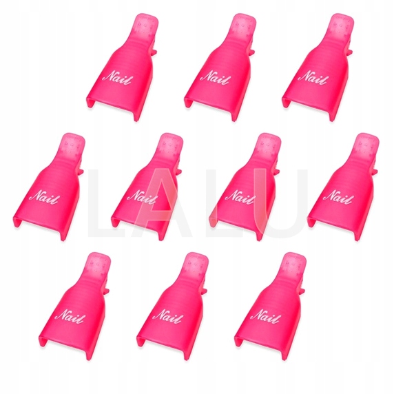 Klipsy do ściągania lakieru hybryd żelu ZESTAW 10 SZTUK Kod producenta 5903332007257