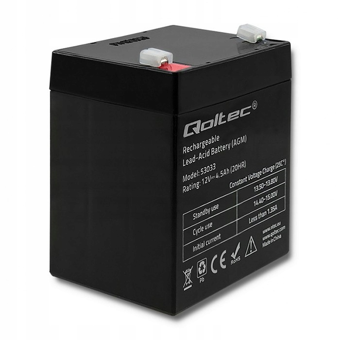 

Qoltec Akumulator Agm 12V 4.5Ah max 67.5A
