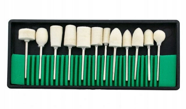 

zestaw frezów 12x Frezy Filcowe manicure pedicure