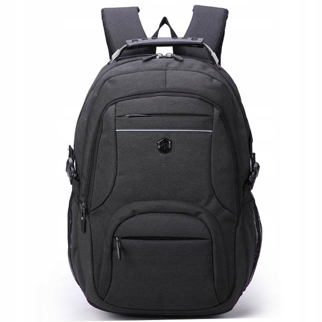 Batoh městský turistický černý, vyztužená zadní část Aoking 32L s lankem