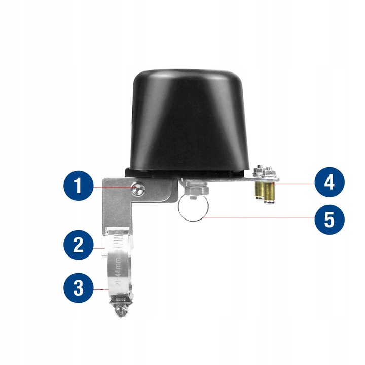 Tuya Smart ZigBee vandens ir dujų vožtuvo uždarytuvas su 12 V adapteriu – produkto nuotrauka