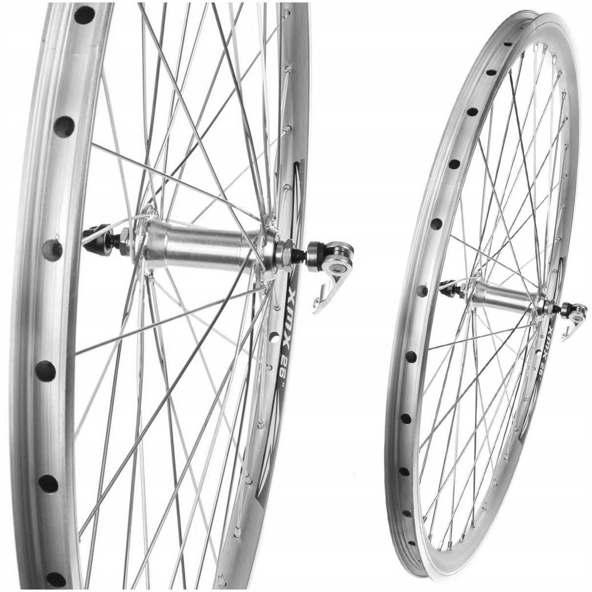 Koło 26" do roweru przód aluminiowe XMX piasta A281QR zamykacz