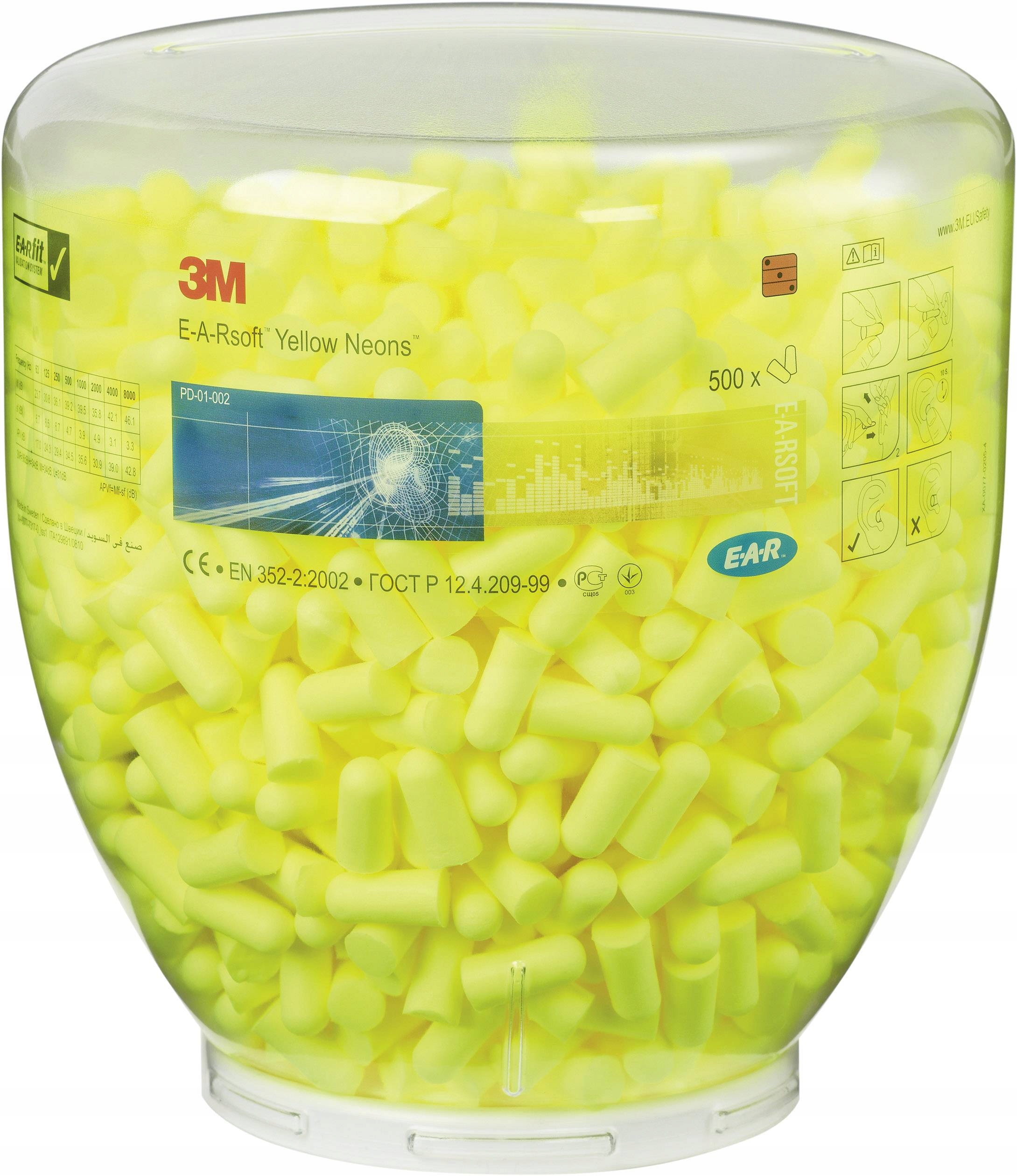 Затычки для ушей стопоры 3M EAR Soft 500par