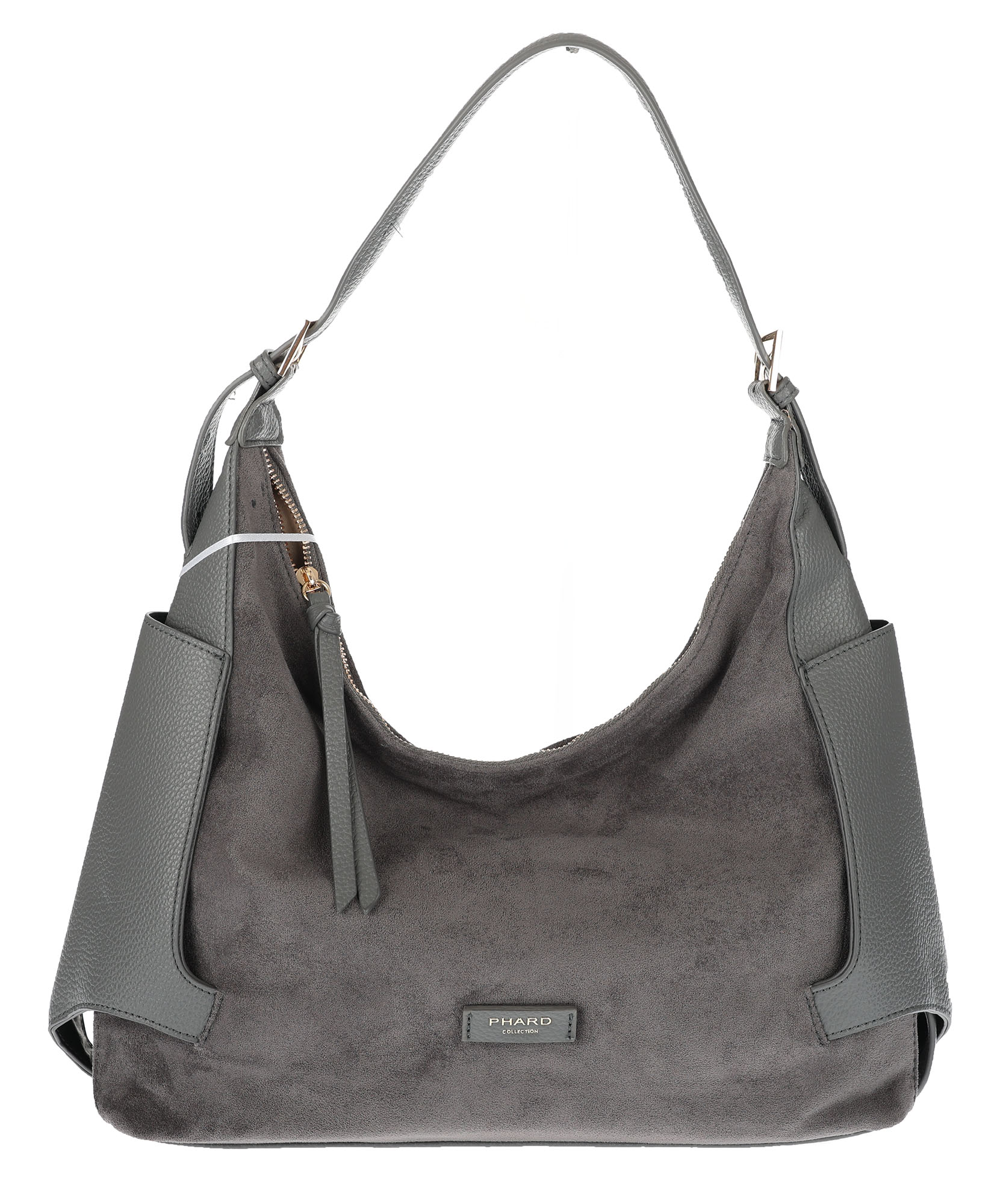 Dámská semišová kabelka přes rameno shopper taška přes rameno PJ452 Šedá